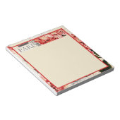 Eiffeltoren en hydrangea notitieblok (Schuin)