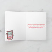 Eiffeltoren en Macarons Warm-kerst Feestdagen Kaart (Binnen)