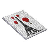 Eiffeltoren en Red Hot Air-ballonnen Notitieboek (Rechterzijde)