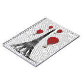 Eiffeltoren en Red Hot Air-ballonnen Notitieboek (Linkerzijde)