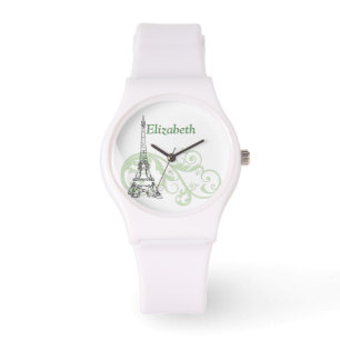 Eiffeltoren en schuifwiel horloge