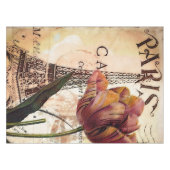 Eiffeltoren en tulpen tafelkleed (Voorkant (Horizontaal))