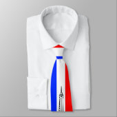 Eiffeltoren en Vlag van Frankrijk Stropdas (Gebonden)