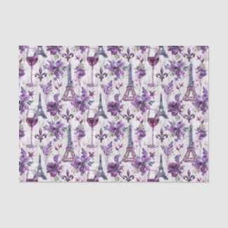 Eiffeltoren en wijn Waterverf Tissue Papier