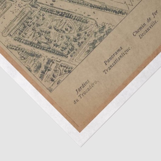 Eiffeltoren Ephemera ontkoppelingstentoonstelling Tissuepapier (Detail)
