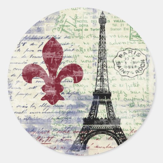 Eiffeltoren Frankrijk Stickers (Voorkant)