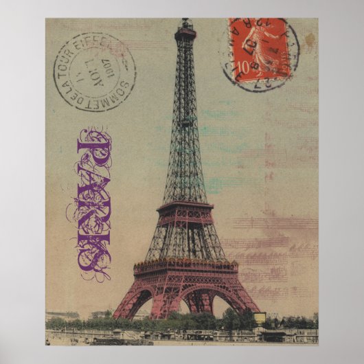 Eiffeltoren  Frans  Poster (Voorkant)