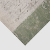 Eiffeltoren Frans script Ephemera Floral Tissuepapier (Detail)