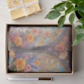 Eiffeltoren Frans Vrouw Bloemen Decoupage Papier (Geschenk)