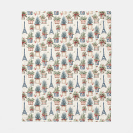 Eiffeltoren, Franse Topiaries Paris Christmas Fleece Deken