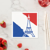 Eiffeltoren Franse vlag kleuren Servet (Insitu)