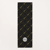 Eiffeltoren goudglittersparrenpatroon Monogram Yogamat (Voorkant)
