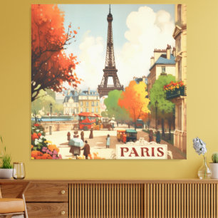 Eiffeltoren Herfst Parijs Ontsnapping Canvas Afdruk