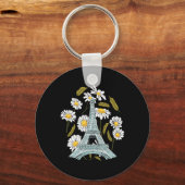 Eiffeltoren Herfstbloem Parijse Herfst in Frankrij Sleutelhanger (Voorkant)