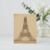 Eiffeltoren in de bouw 1888 briefkaart (Staand voorkant)