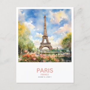 Eiffeltoren in de lente Save the Date Briefkaart