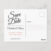 Eiffeltoren in de lente Save the Date Briefkaart (Achterkant)