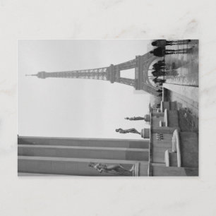 Eiffeltoren in de sneeuw briefkaart