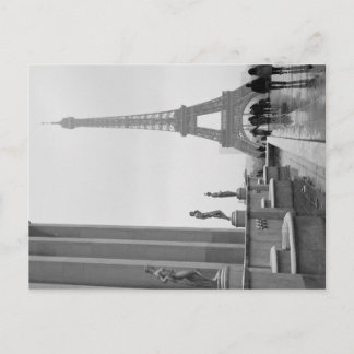 Eiffeltoren in de sneeuw briefkaart