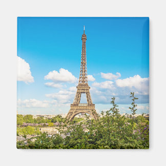Eiffeltoren in de wolkenfotomagneet magneet