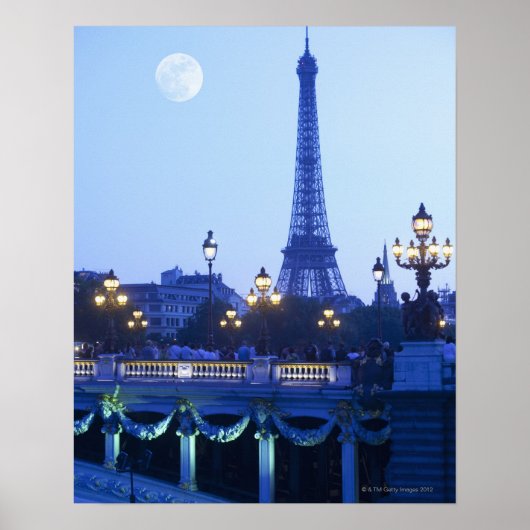 Eiffeltoren in Dusk Poster (Voorkant)