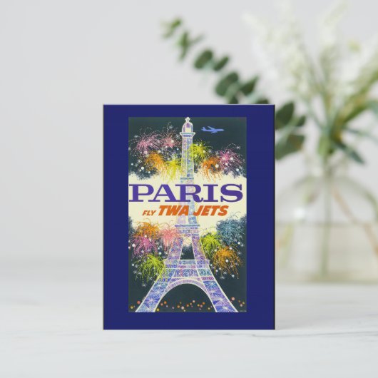 Eiffeltoren in het Franse Briefkaart Parijs (Staand voorkant)