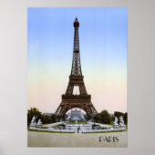 Eiffeltoren in het Parijs van de 19e eeuw Poster (Voorkant)