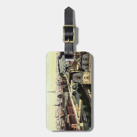  Eiffeltoren in Parijs Bagagelabel (Voorkant verticaal)