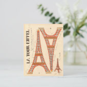  Eiffeltoren in Parijs Briefkaart (Staand voorkant)