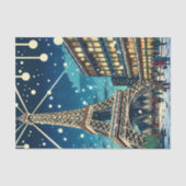 Eiffeltoren in Parijs, Frankrijk tijdens de kerstd Tissuepapier (Voorkant)