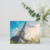 Eiffeltoren in Parijs met sterke lensflare Briefkaart (Staand voorkant)