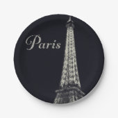 Eiffeltoren in Parijs Papieren Bordje (Voorkant)