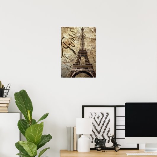 Eiffeltoren in Parijs Poster (Thuiskantoor)