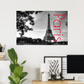 Eiffeltoren in Parijs Romantische Liefdesstad Poster (Thuiskantoor)