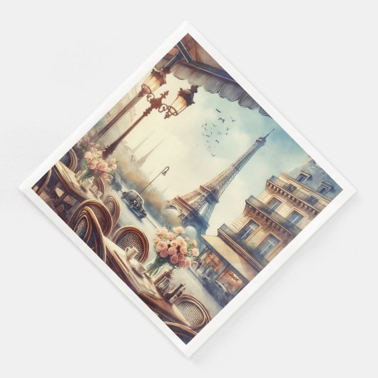  Eiffeltoren in Parijs Servet (Hoek)