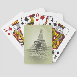 Eiffeltoren in sepia tint pokerkaarten