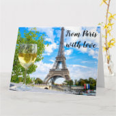 Eiffeltoren Kaart (Gele Bloem)