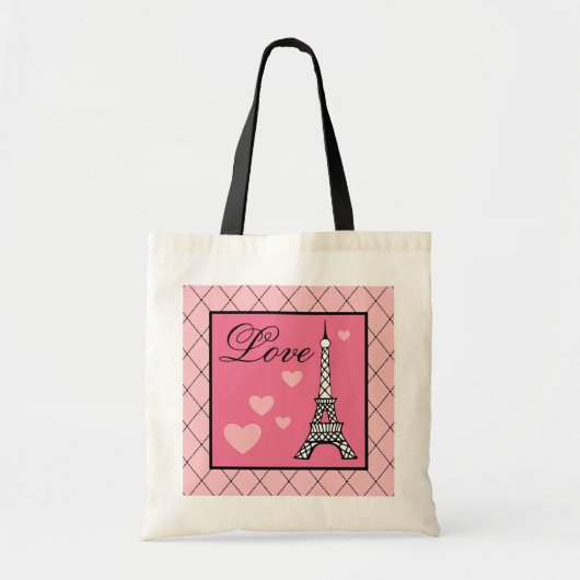 Eiffeltoren liefde Canvas tas (Voorkant)