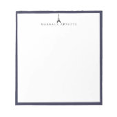 Eiffeltoren Logo blauw Lijst Notitieblok (Voorkant)