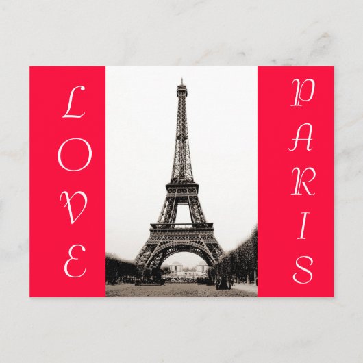 Eiffeltoren - Love Paris Briefkaart (Voorkant)