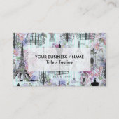  Eiffeltoren mannequin bloemencollage Visitekaartje (Voorkant)