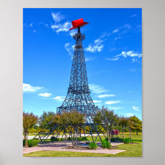 Eiffeltoren met rode cowboyhoed, Paris, Texas Poster
