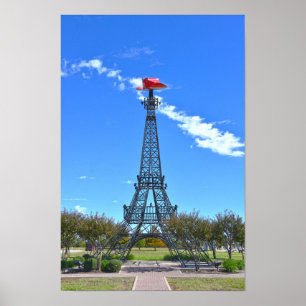 Eiffeltoren met rode cowboyhoed, Paris, Texas Poster