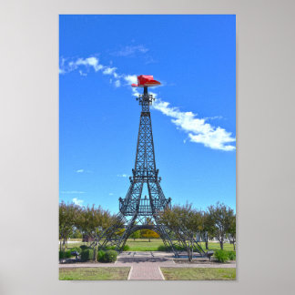 Eiffeltoren met rode cowboyhoed, Paris, Texas Poster
