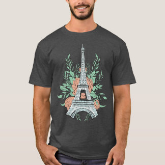 Eiffeltoren met Rozen T-shirt