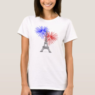 Eiffeltoren met vuurwerk t-shirt