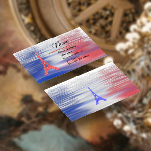 Eiffeltoren op Tricolor Visitekaartje