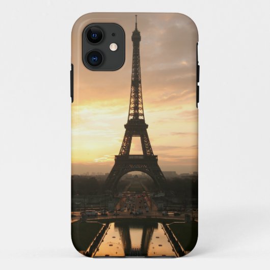 Eiffeltoren op zonsopgang van de Trocadero Case-Mate iPhone Case (Achterkant)