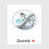 Eiffeltoren Ovaal Vinyl Sticker (diverse maten) (Vel)