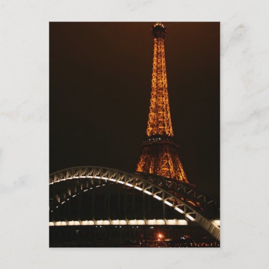 Eiffeltoren over de zegen briefkaart (Voorkant)